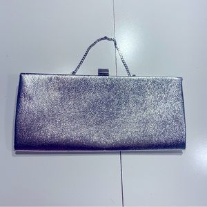 L&M A Sparkle Exclusive Vintage 1950’s/60’s Silver Clutch Formal Mini Bag WChain
